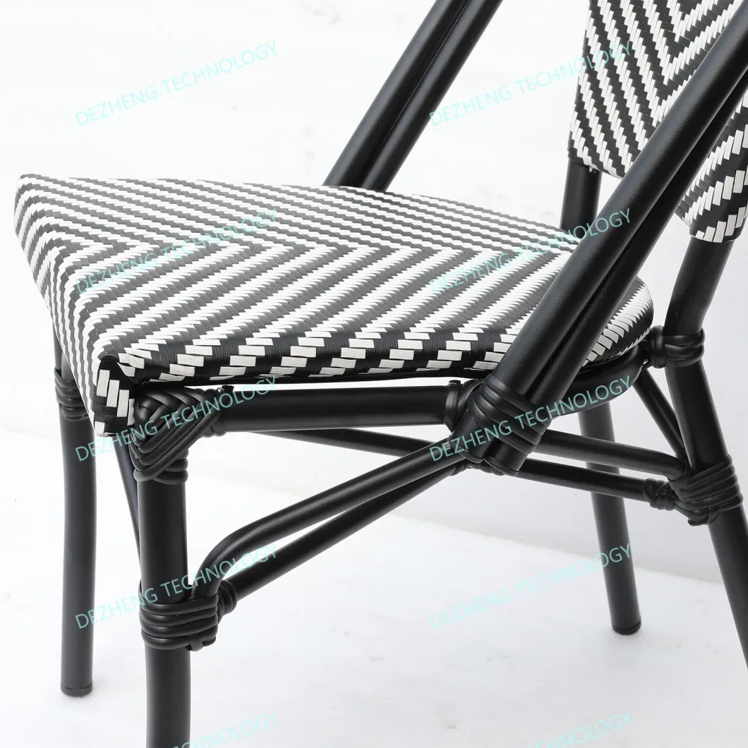 Wholesale Wicker Outdoor Sillas Aluminum Dinning Bistro Rattan Chair