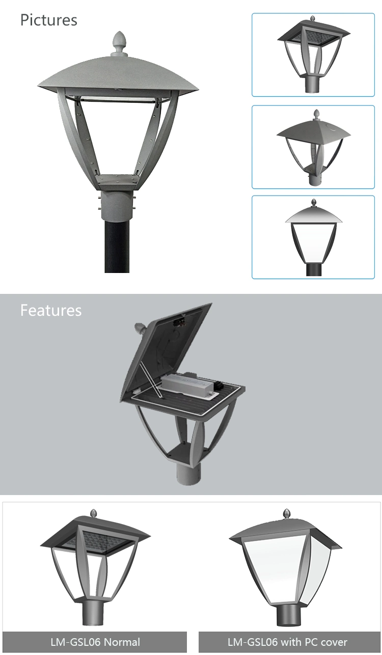 Outdoor IP66 Waterproof Die Casting Aluminum Housing LED Yard Lighting Fixture for Garden