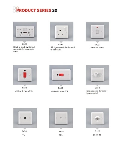 Decorative BS UK Bakelite Plate 1 Gang 1 Way Wall Light Switch