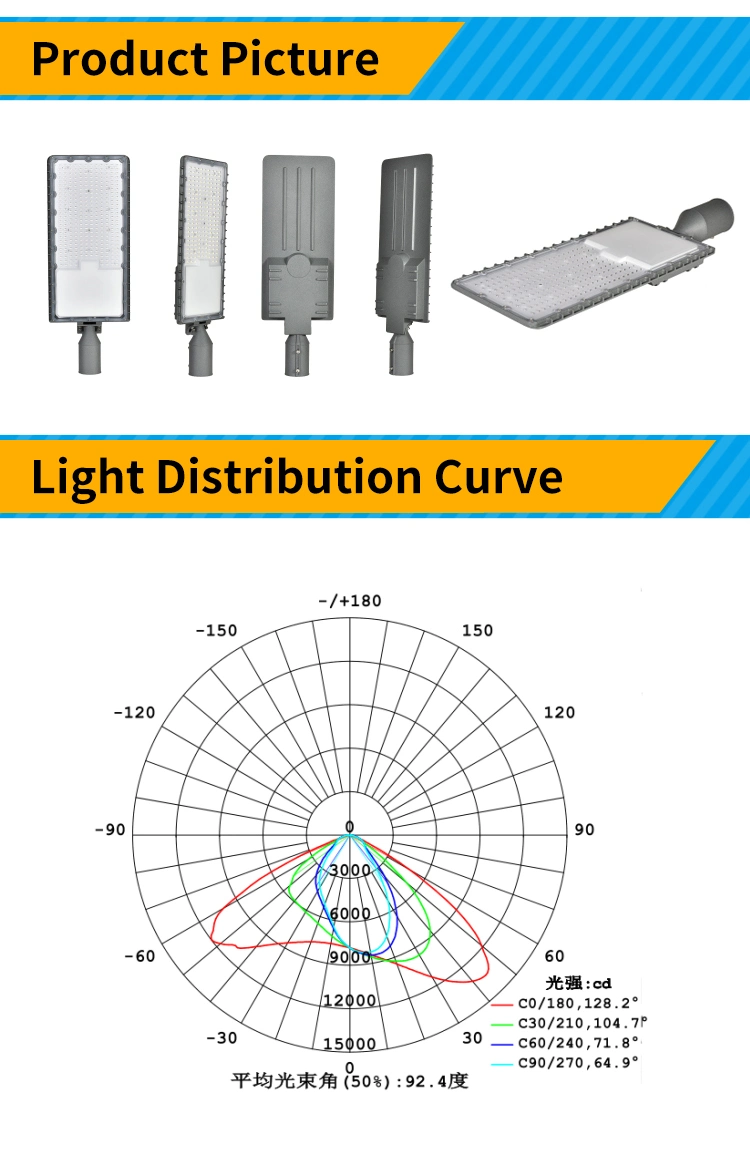 Iot Control IP66 LED Street Light Outdoor Area Lighting Fixtures in New Design 150W LED Street Light