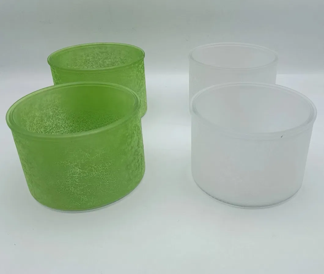 Colored Frosted Glass Candle Holder