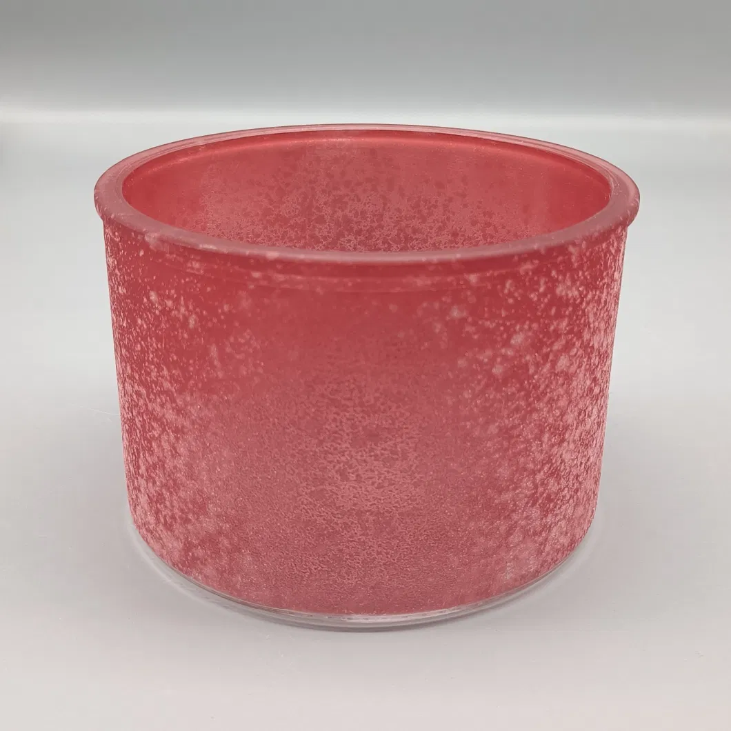 Colored Frosted Glass Candle Holder