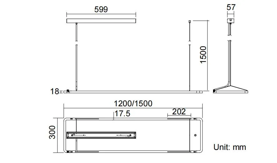 Factory Price 60W Dali Dimmable 3000K 4000K 5000K Drop Ceiling Office Lights Hanging Suspension Panel Lamp LED Pendent Light