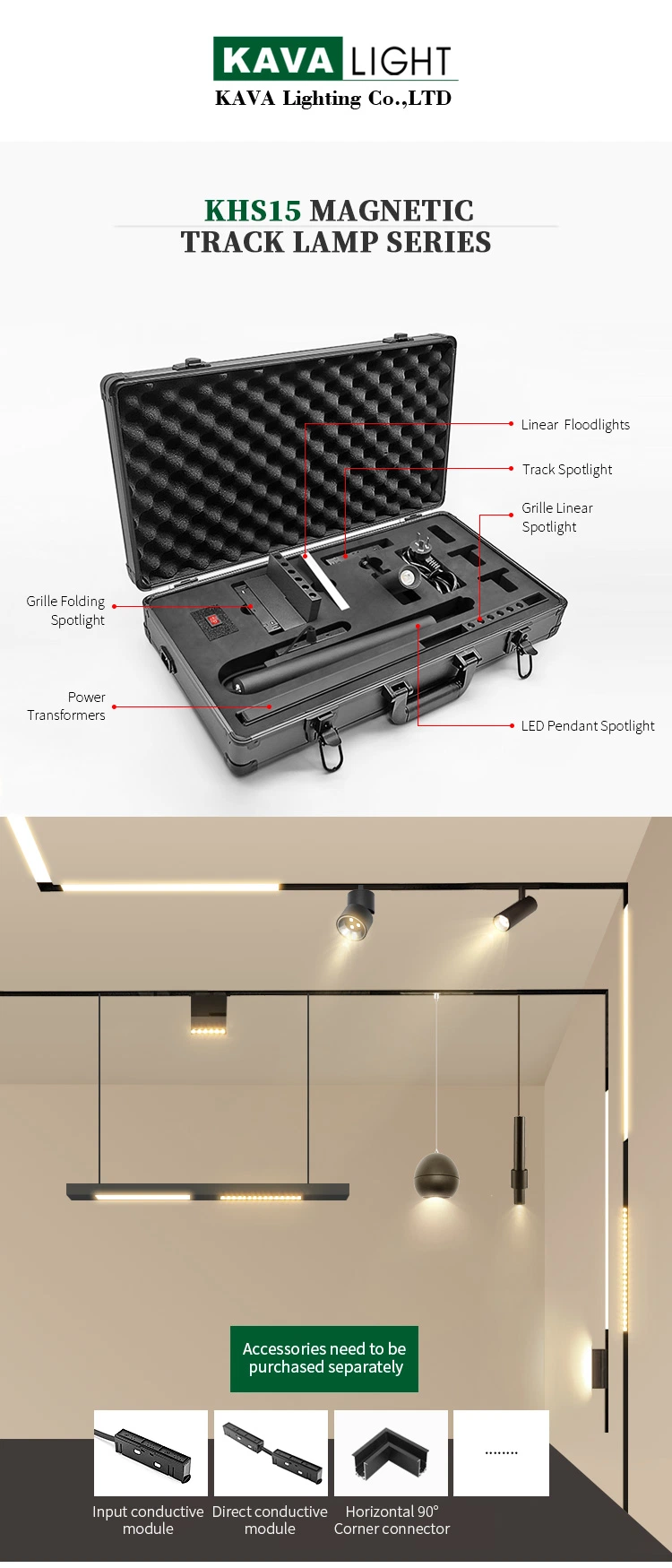 Office Aluminum Magnetic Track Adjustable Beam Angle Light Linear Recessed Track Lighting