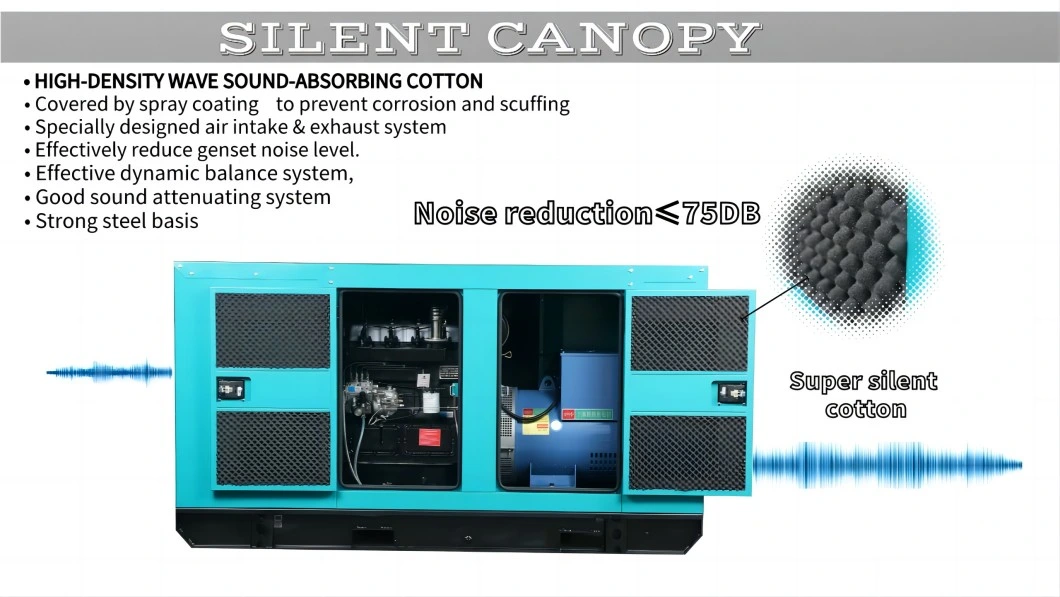 3 Phase Whole House Diesel Power Generator Canopy Large Capacity Power Electric Power Generators