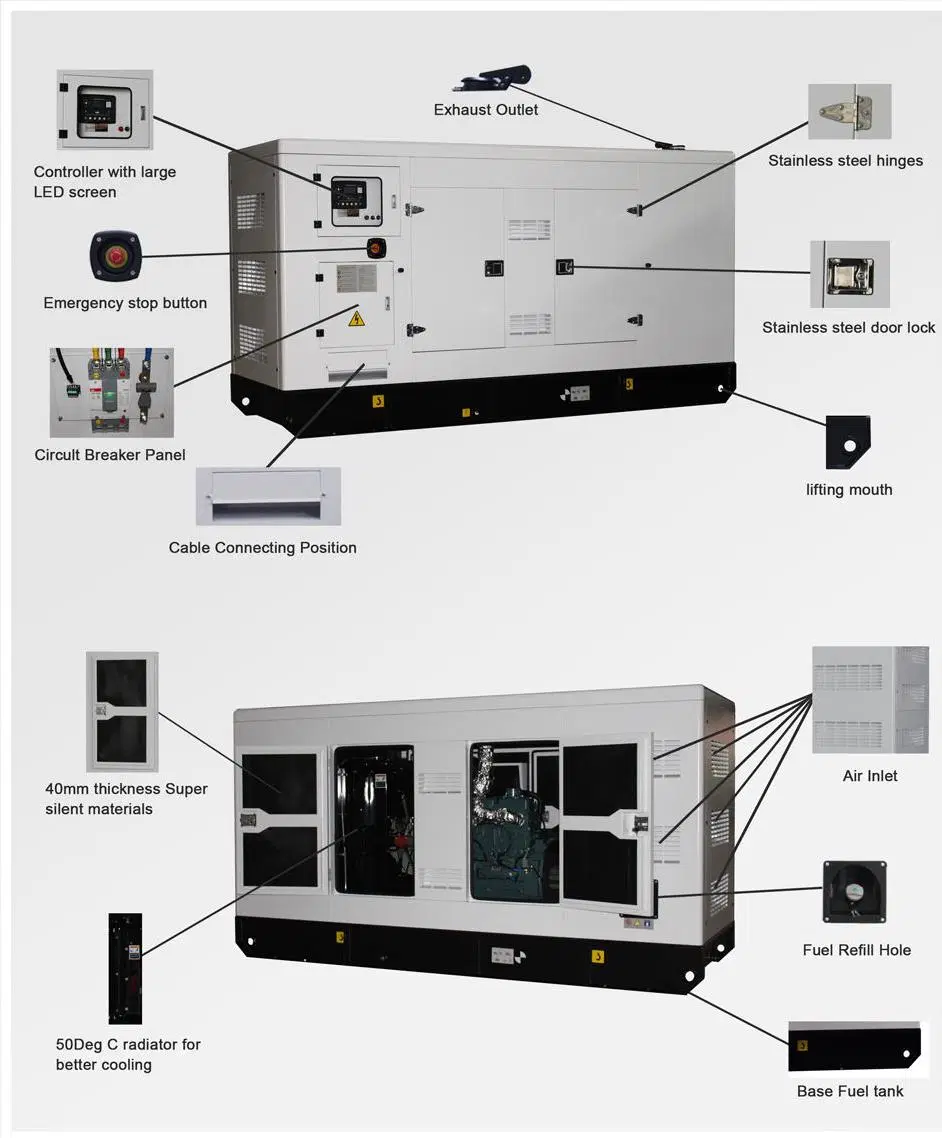 Cummins 22kw 27.5kVA Water-Cooled Small Silent Type Diesel Generator