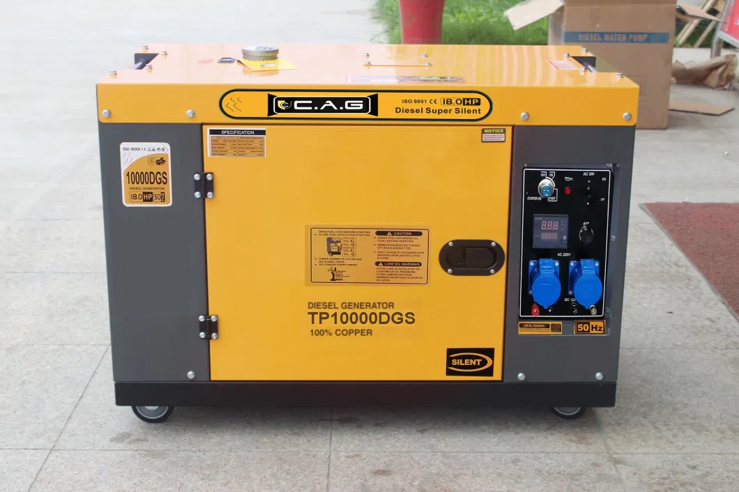 7000 Watt/7kw/7500 Watt/8000 Watt/8kw/8kVA/10kVA Silent Diesel Portable Generator for Sale