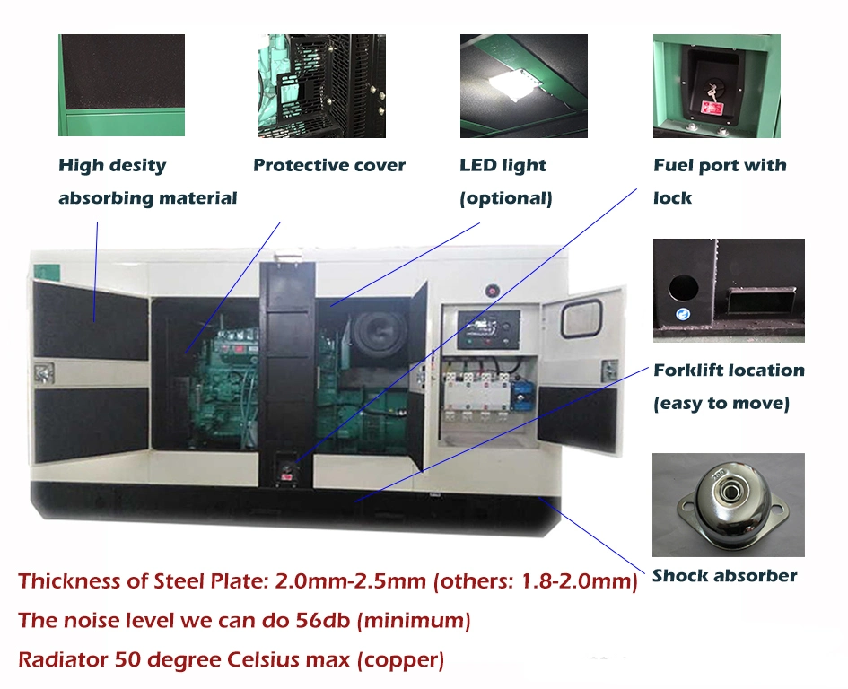 20kw 30kw 40kw 50kw 60kw Small Power Global Warranty Silent Diesel Generator