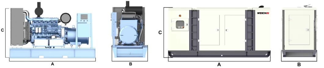 Diesel Generator Powered by Weichai Engine with Standby Power 150 Kw 220kVA Generator Set Silent