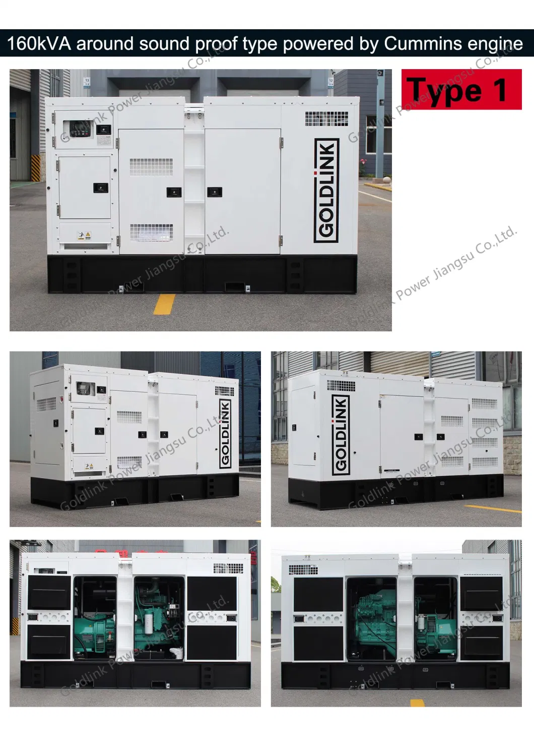 50kVA 40kw Cummins Generator Set Sound Proof Cummins Diesel Engines Genset