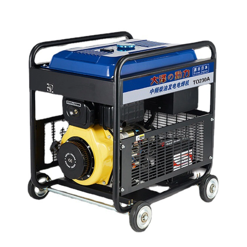 220V 50Hz Small Portable Diesel Open Frame Welding Machine Generator