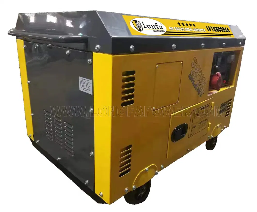 10kw 10kva 10000watt 12kw 12kva 12000watt Air-cooled Yellow Small Silent Diesel Generator with AVR System