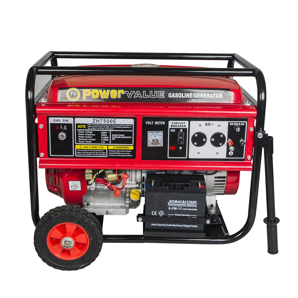 Power Value Portable Electric Start 5kw 5kVA Gasoline Generator