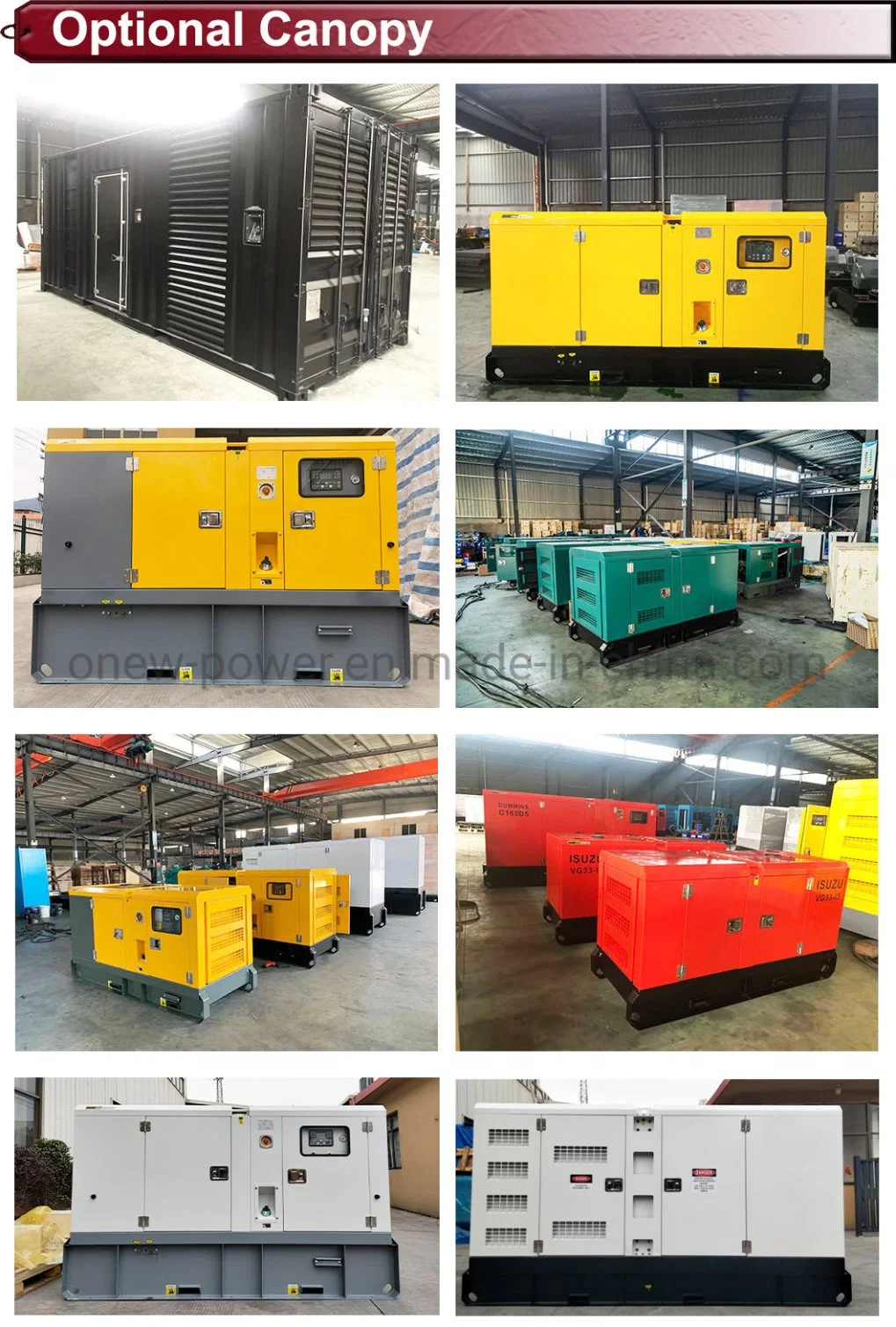 Newage 300kv/300kVA/240kw Yuchai Silence Diesel Military Generator Compressor Steam in Italy