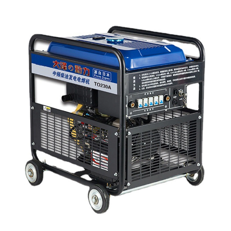 220V 50Hz Small Portable Diesel Open Frame Welding Machine Generator