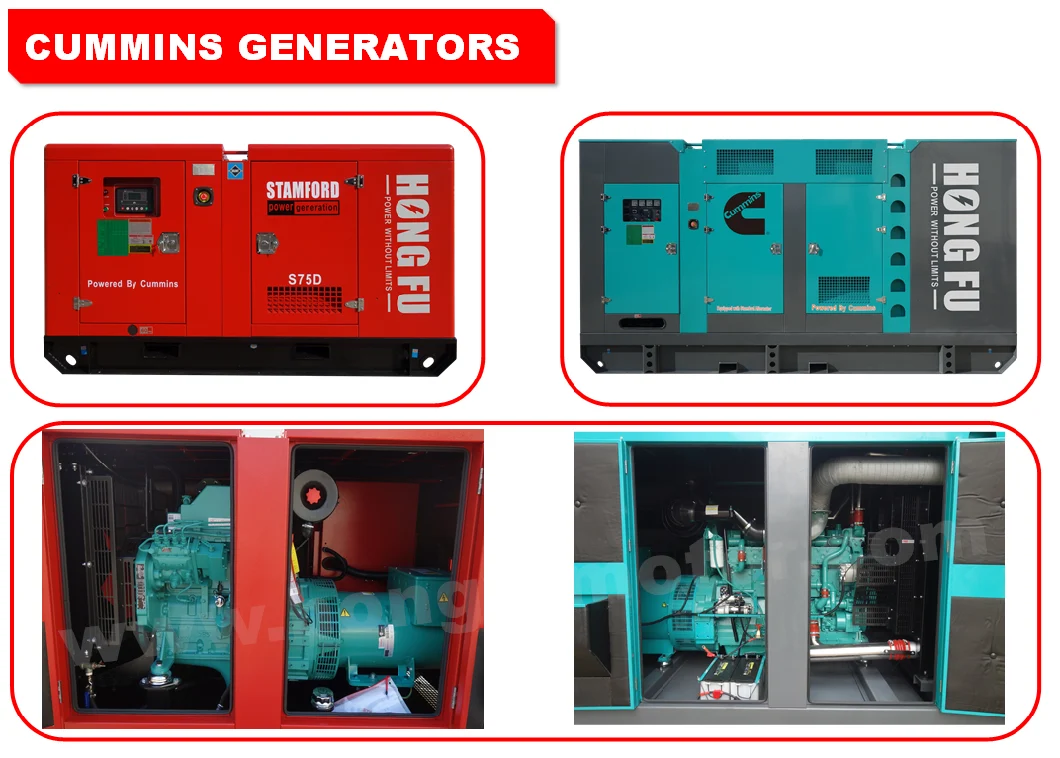 Cummins/Baudouin/Weichai Engine 22kw 28kVA Small Silent Portable Electric Power Home Diesel Generator with CE Low Rpm Stamford/Leroy Somer Alternator