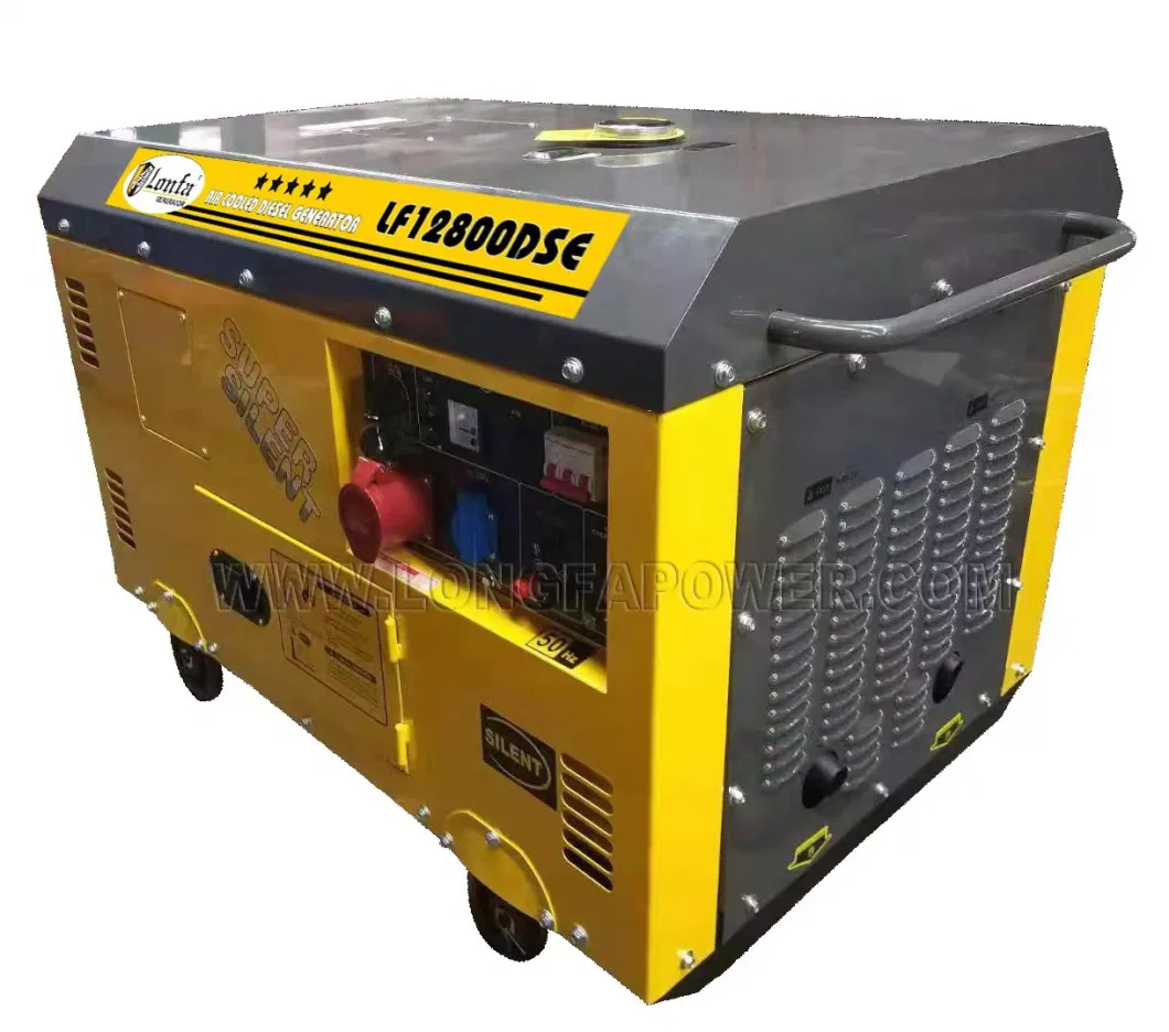 10kw 10kva 10000watt 12kw 12kva 12000watt Air-cooled Yellow Small Silent Diesel Generator with AVR System