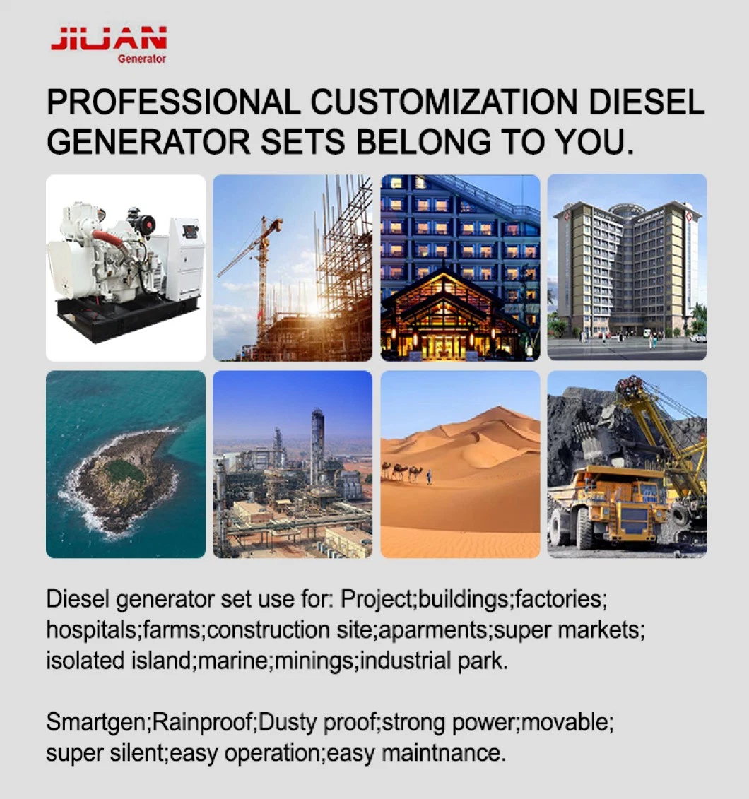 Guangzhou Diesel Generator Super Silent Generator with Full Casing with Engine Perkins Cummins Baudouin Volvo Weichai Doosan Mtu FAW Electrical Generator Price