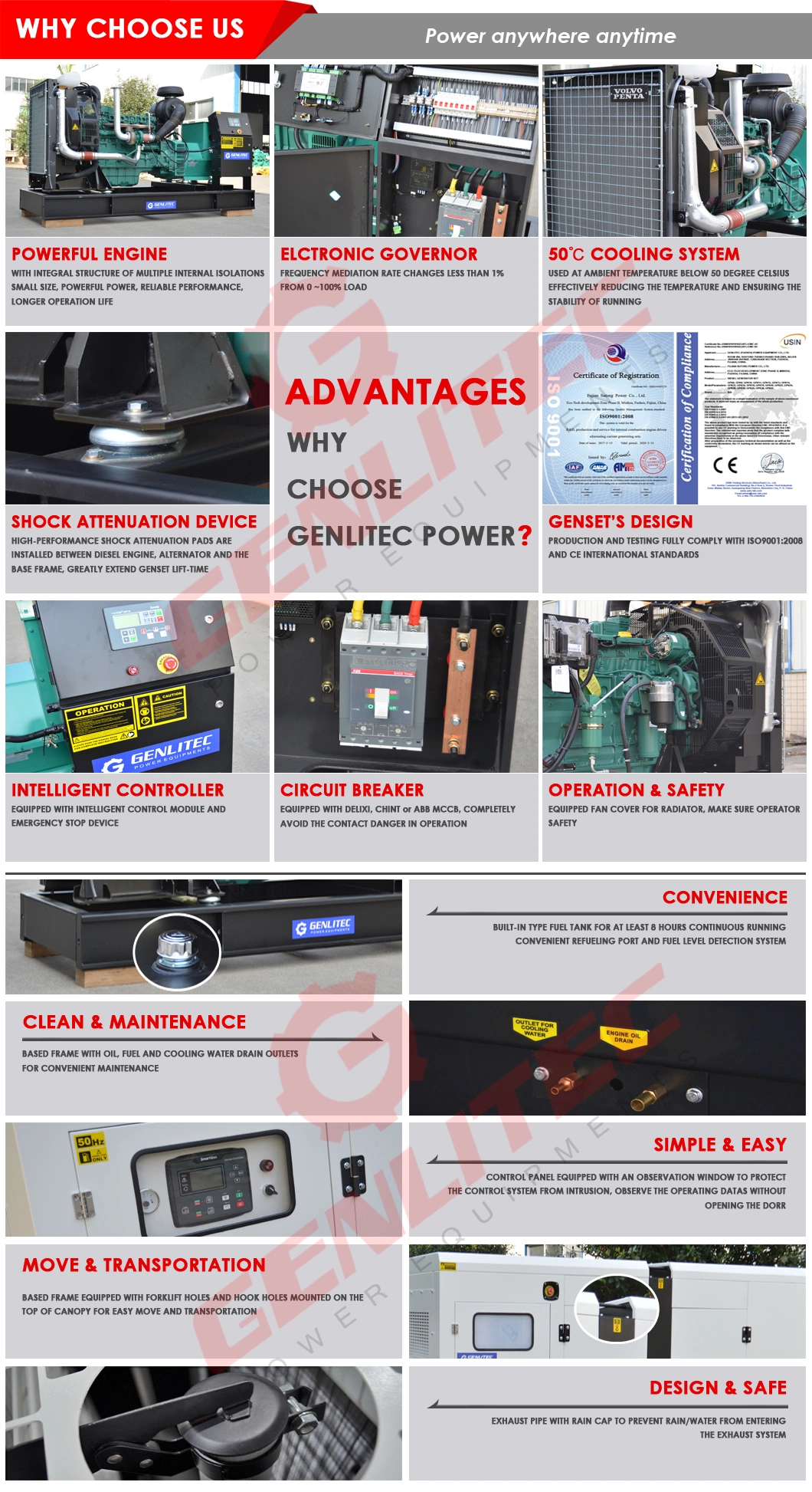 Customized 80kw Cummins Generator 100 kVA Silent Diesel Generator with Cummins Engine