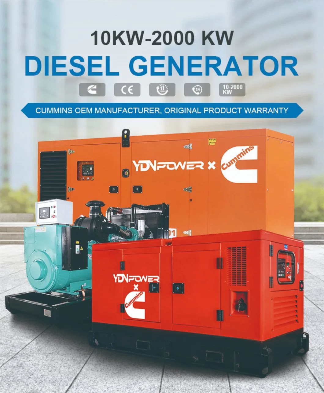 350kw CE&ISO Certified Diesel Generator Powered by Cummins Engine Equipped with UL Alternator