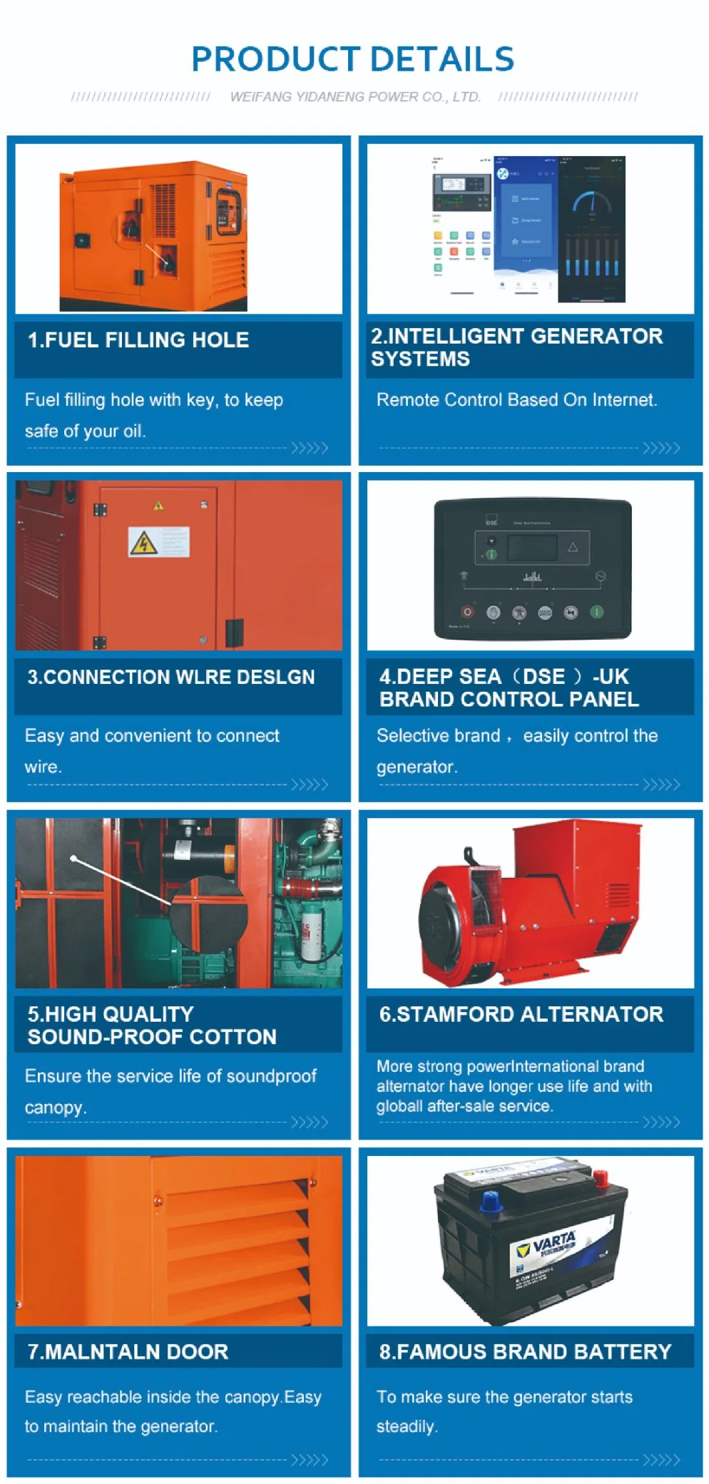 350kw CE&ISO Certified Diesel Generator Powered by Cummins Engine Equipped with UL Alternator