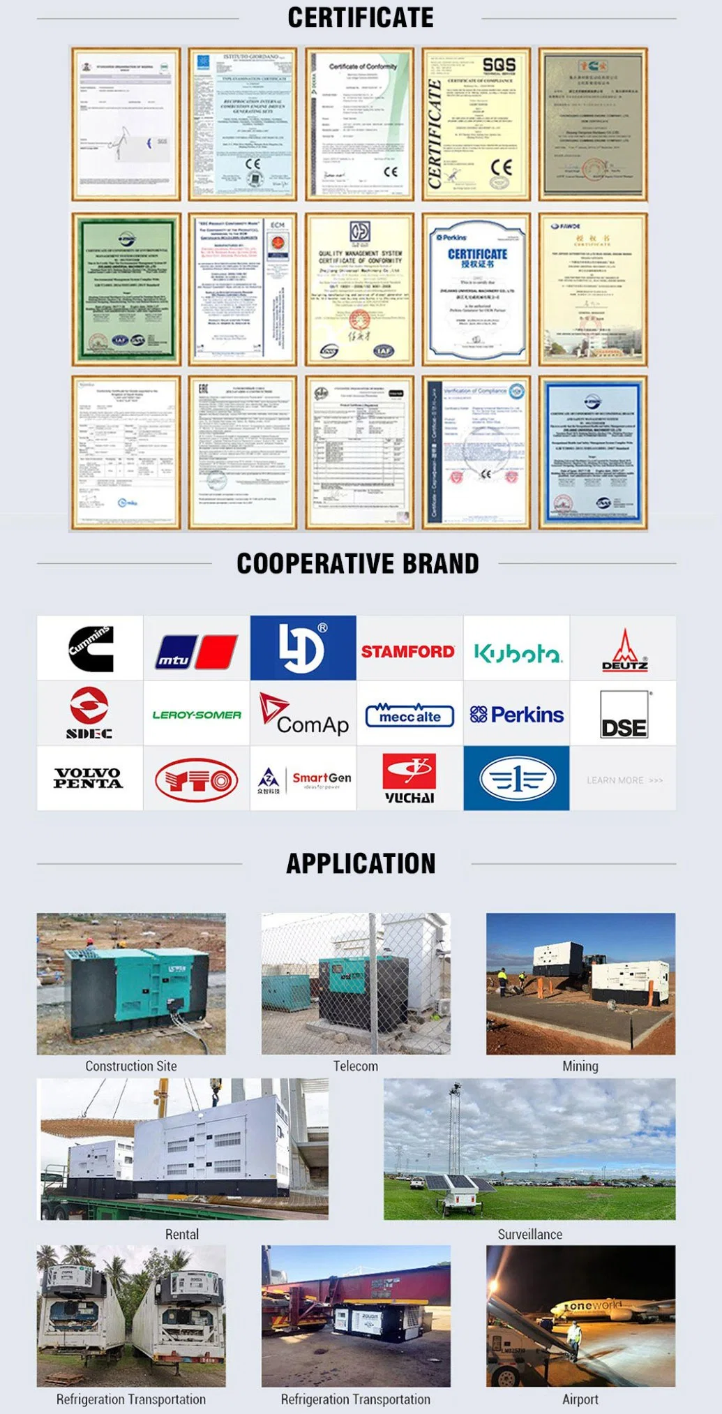 15kw 20kw 25kw 30kw 40kw 3 Phase Xichai Silent Diesel Generator