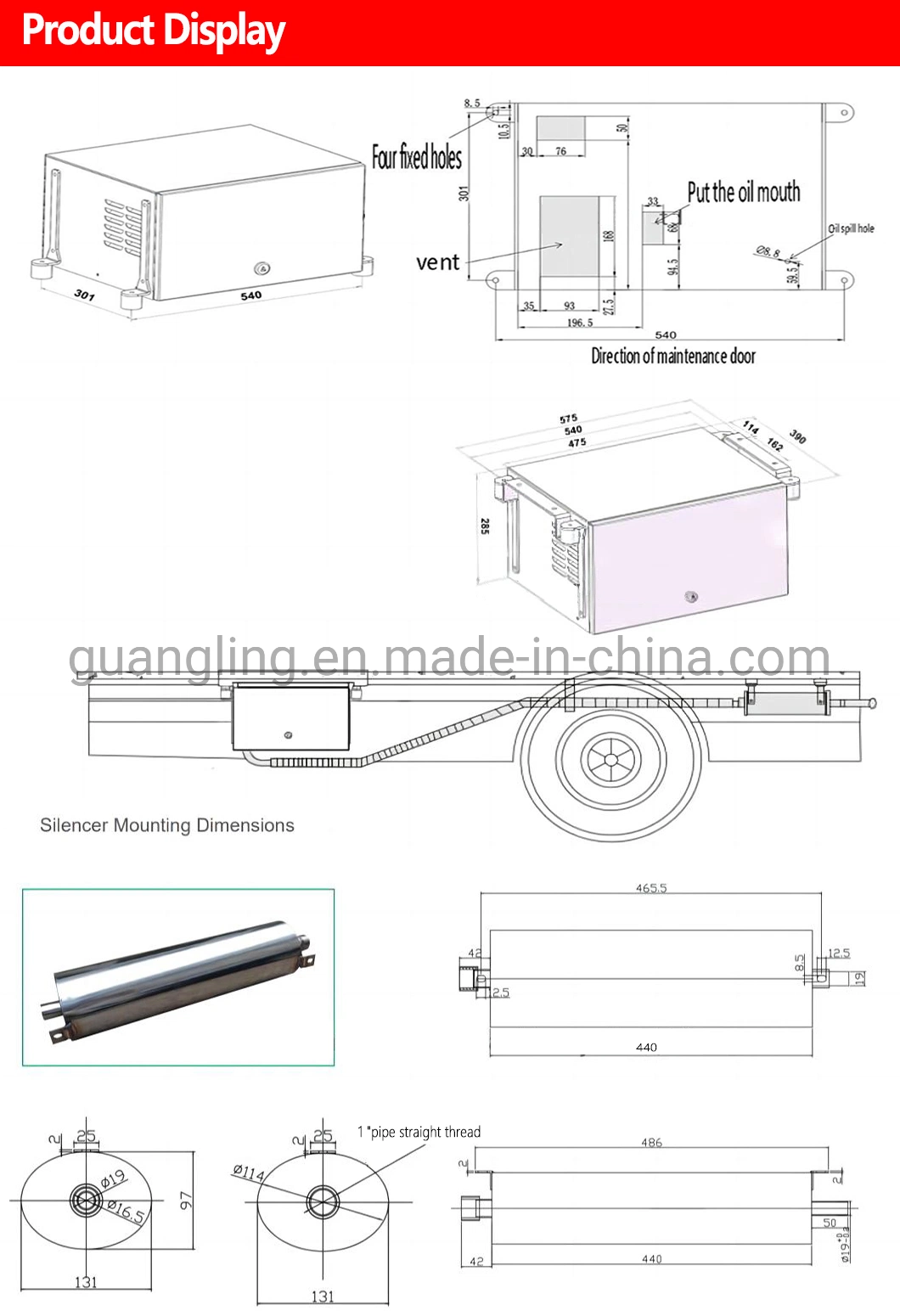 6kw 6kVA 6000watts Diesel Gasoline Engine DC Generator Caravan Marine RV