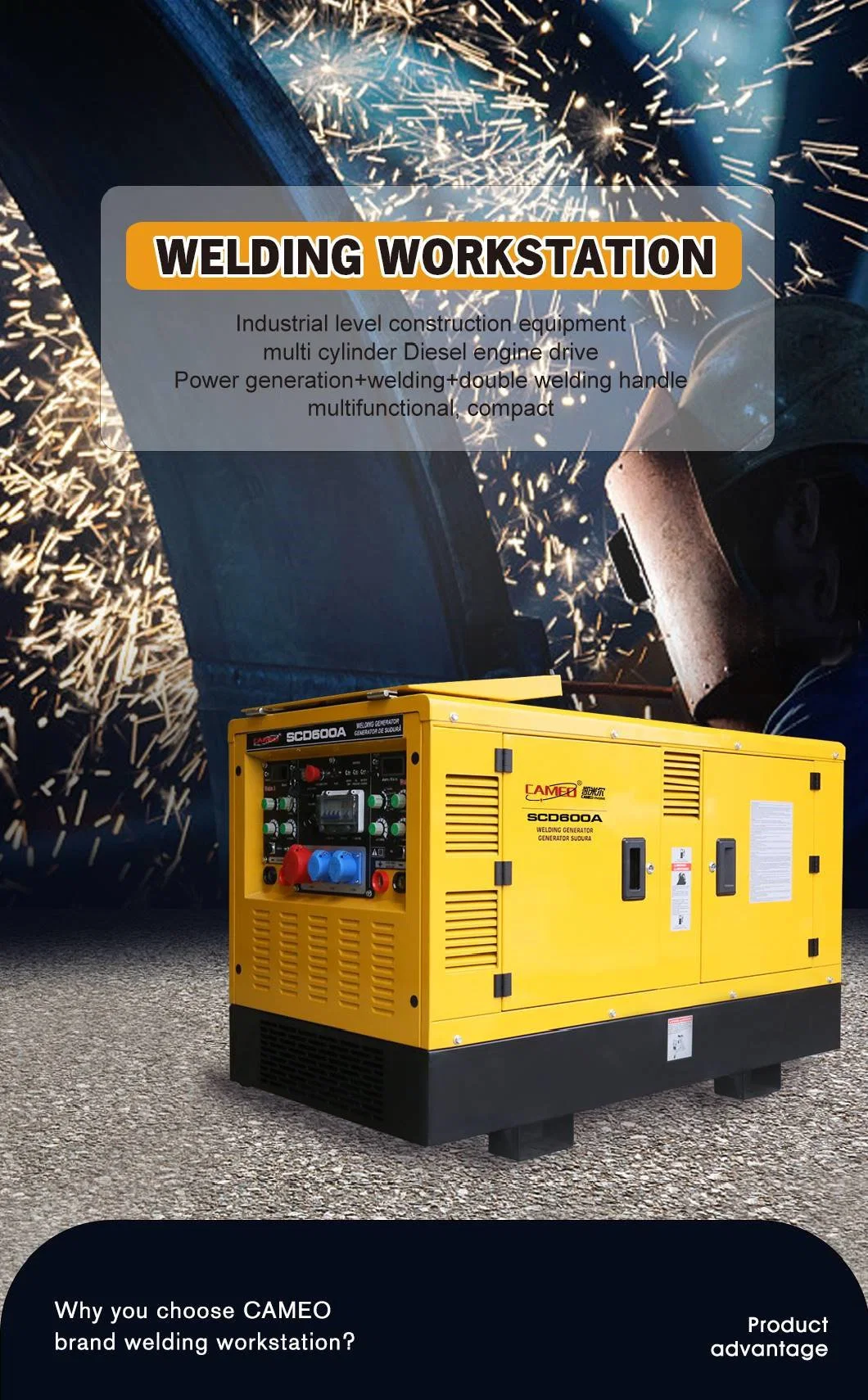 China Manufacturer 350A 30kw Welding Generator Diesel