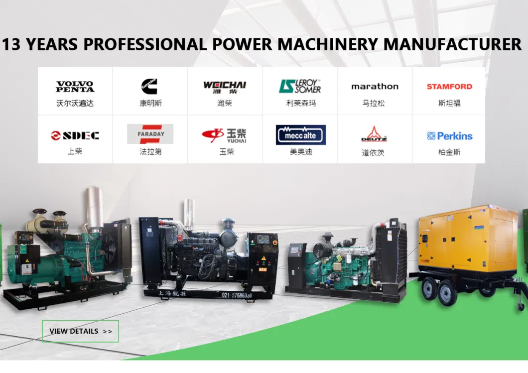 Diesel Generators Weichai/Shangchai/Deutz Engine 24 30kw 40kw 50kw 60kw 75kw 100kw 120kw 130kw 150 Kw kVA Diesel Generators