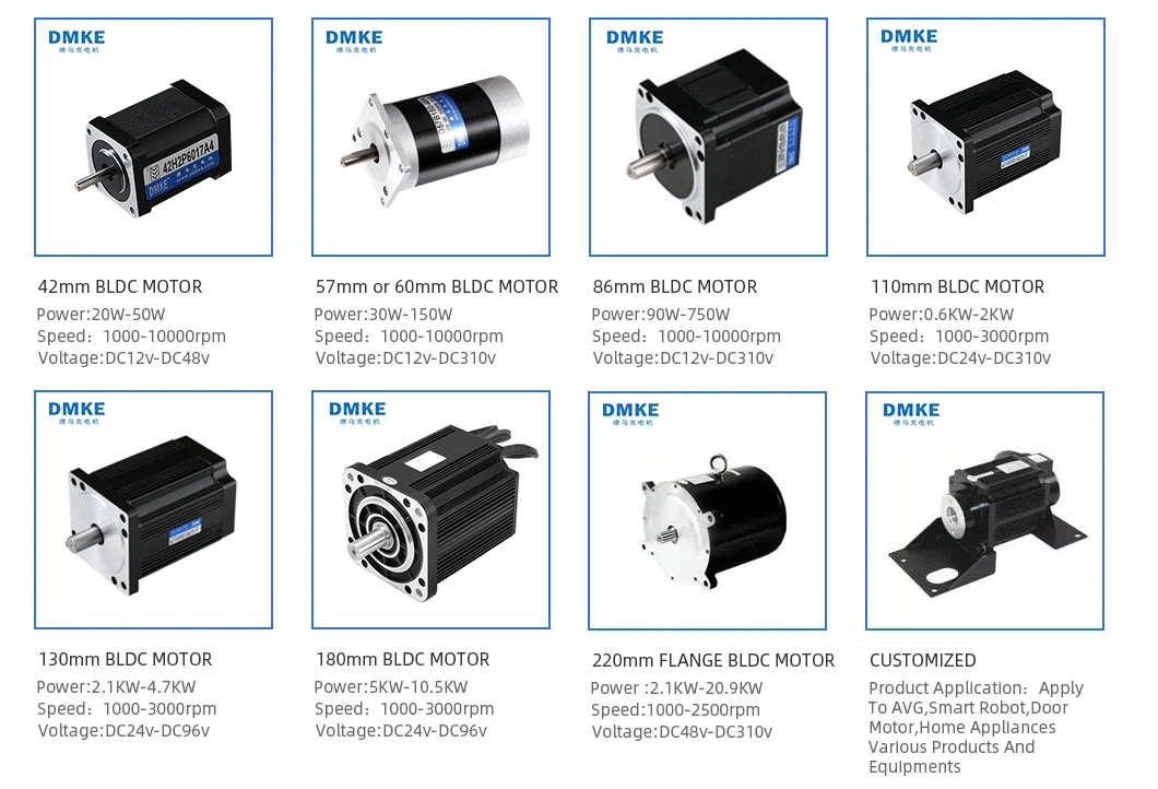 Dmke Custom Cajas Reductoras Planetarias Gearbox Brushless DC Motor BLDC Ccw Cw 300W 12V 800W 24V 72 V 1800rpm