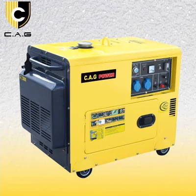  Generatore diesel domestico silenzioso da 5 kw, 5 kVA, 5000W, cilindro singolo, 10 HP (TP6500DGS)