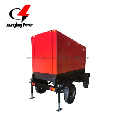 Generatore diesel trifase Yuchai montato su rimorchio da 80 kw 85 kVA Camper