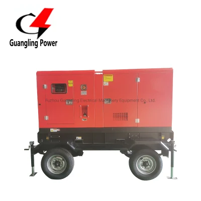 Generatore diesel trifase Yuchai montato su rimorchio da 80 kw 85 kVA Camper