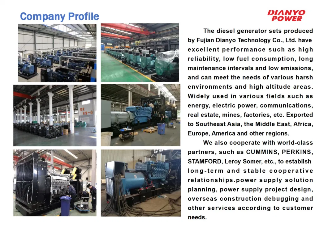 1000kVA Chinese High Quality Diesel Generator with Perkins Engine Diesel Whole House Generator for Home Standby Super Silent Type