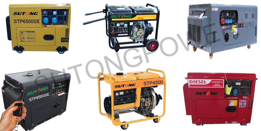 Open/Silent Type Single Cylinder 4kVA 5kVA 6kVA 8kVA Portable Diesel Engine Electric Power Generator for Home Garden Party Use