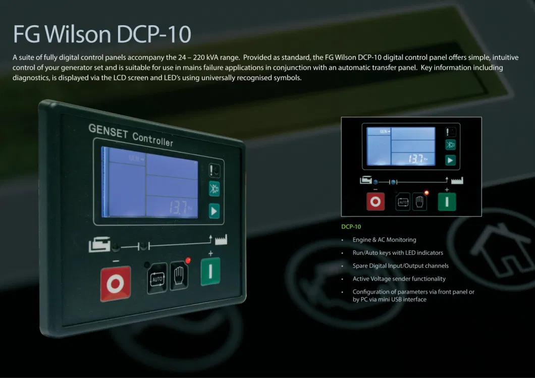 Soundproof Silent Perkin 200kVA Fg Wilson Generator Set