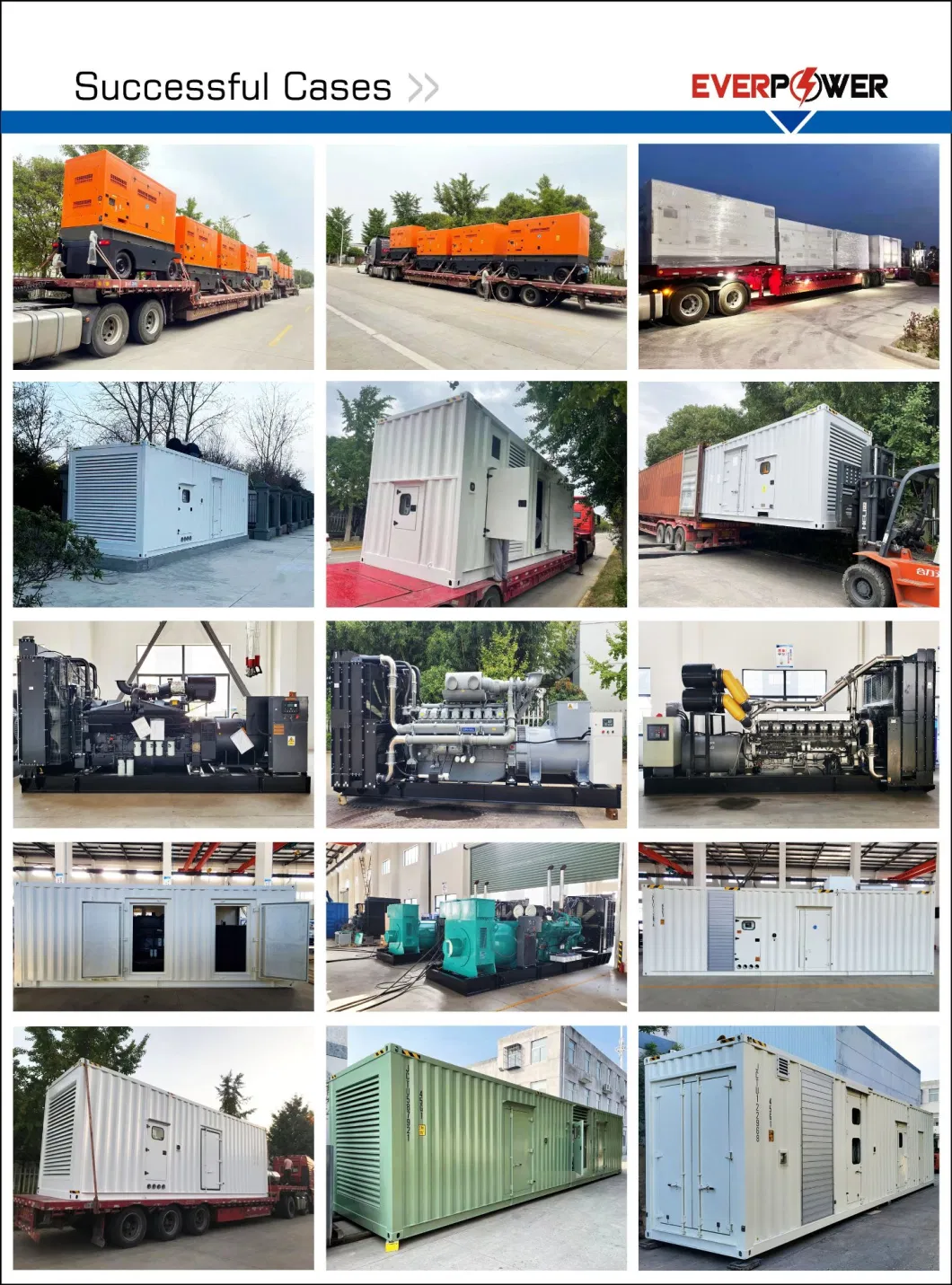 500kw 520kw 560kw 600kw 640kw 700kw 728kw 800kw Cummins Silent Container Containerized Diesel Power Generator Set Genset Perkins Volvo Mtu Baudouin Shangchai CE