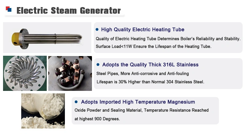 Small Vertical Mini Portable 9 12 24 36 48 54 60 72 90 100 150 180 200 250 300 350 Kw Electric Powered Steam Generator for Sale