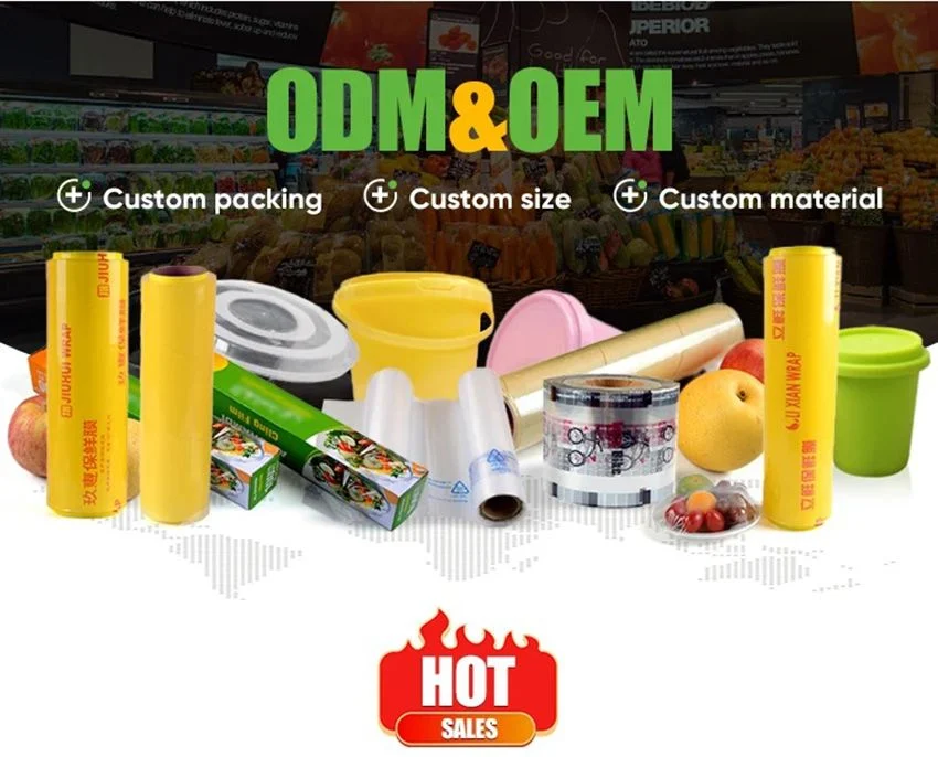 Transparent Casting Food Grade Stretch PVC Cling Film Jumbo Roll