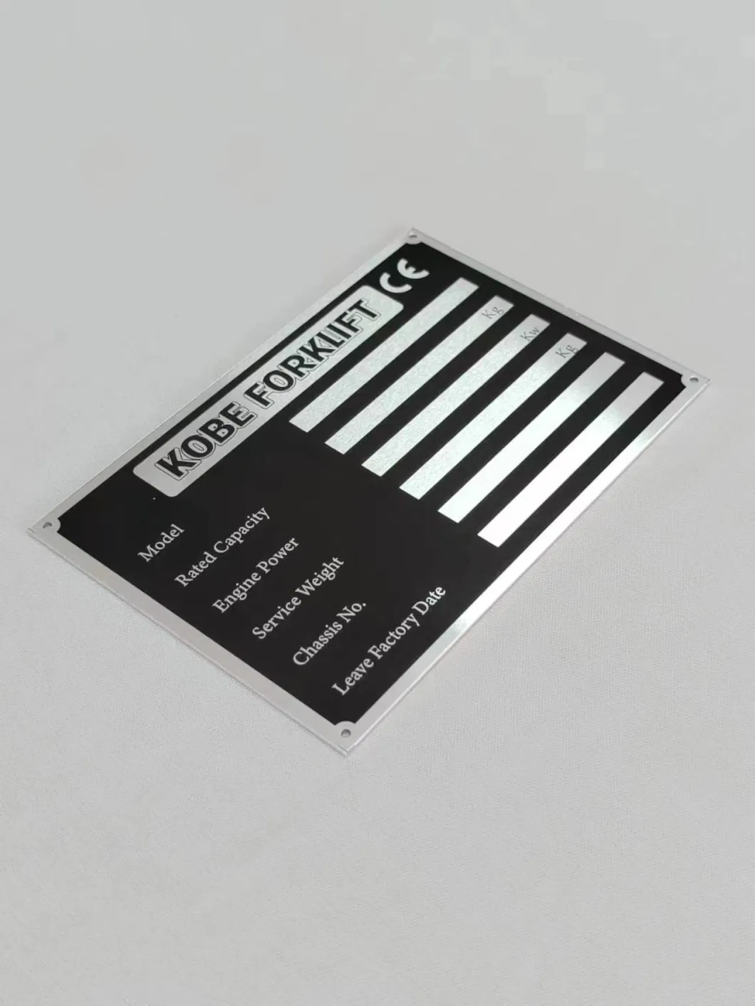 Industrial Custom Nameplate Printed Aluminum Machine Name Plate Anodized Metal Labels