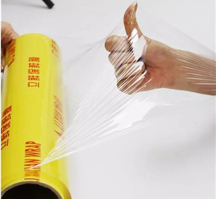 Food Grade Jumbo Roll Printed Moisture Proof Customized Soft PVC Cling Film