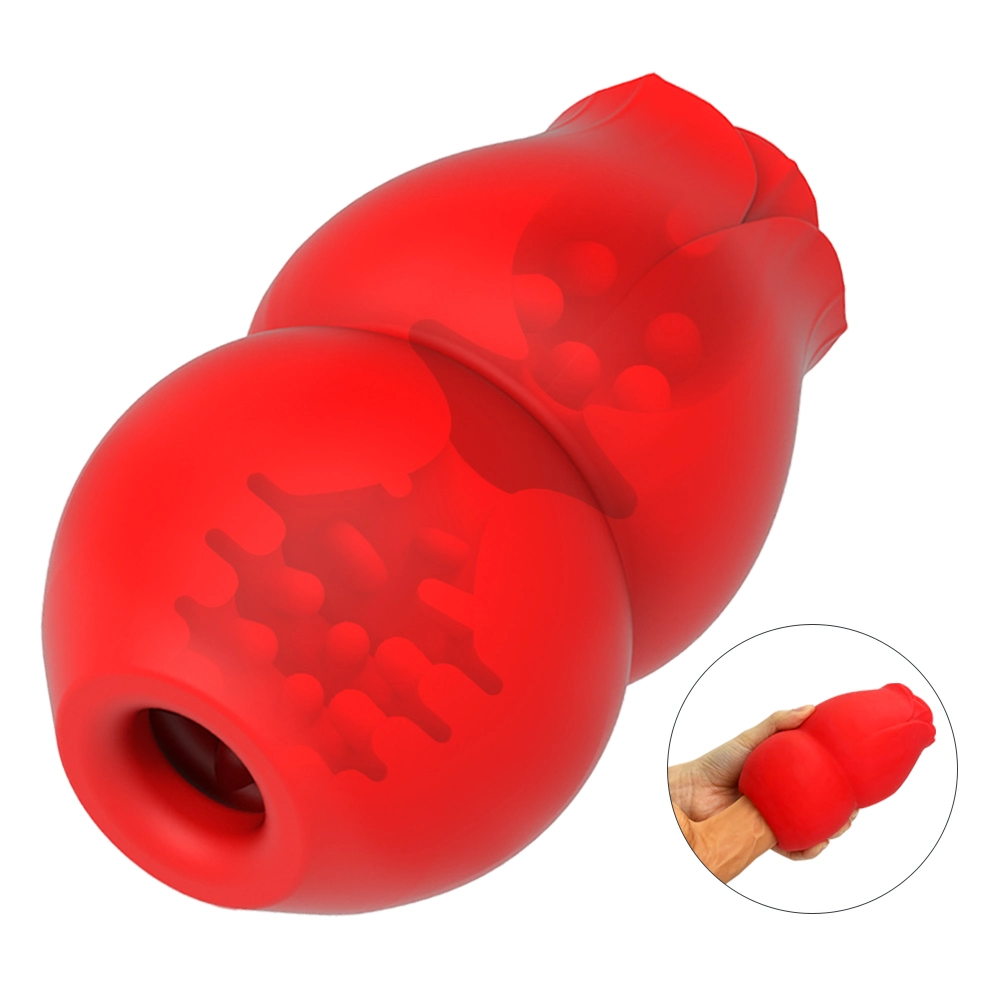 Rose Masturbation Cup Heating Sexy Mold Male Masturbation Clip Sex Toy