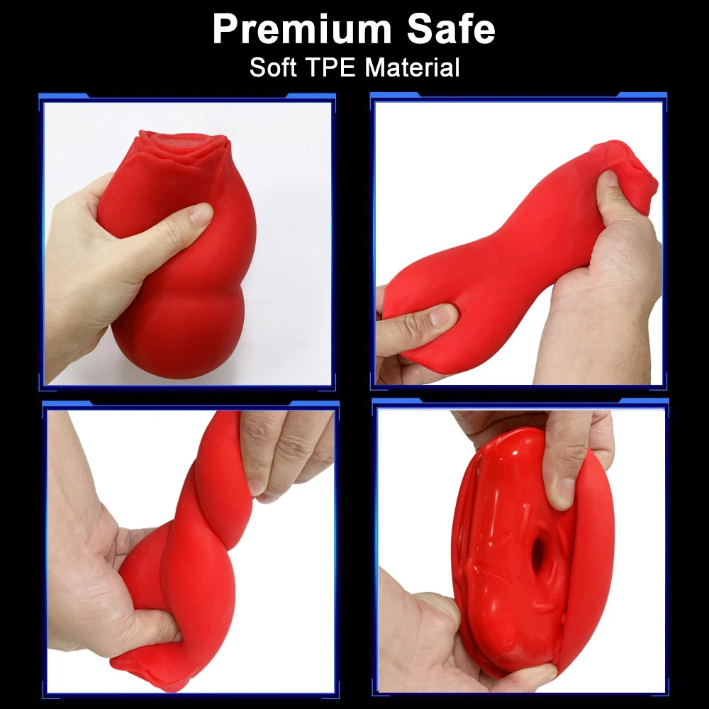 Rose Masturbation Cup Heating Sexy Mold Male Masturbation Clip Sex Toy