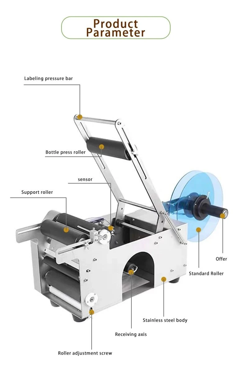 Semi Automatic Manual Adhesive Sticker Labeling Machine Round Adhesive Sticker Label Applicator