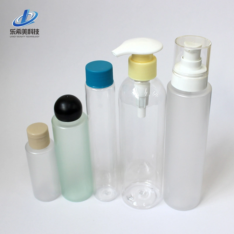 Plastic Bottle Cosmetic Package for Shampoo Bottle Cream Bottle Hand Sanitizer Bottle with Plastic Caps Aluminum Caps