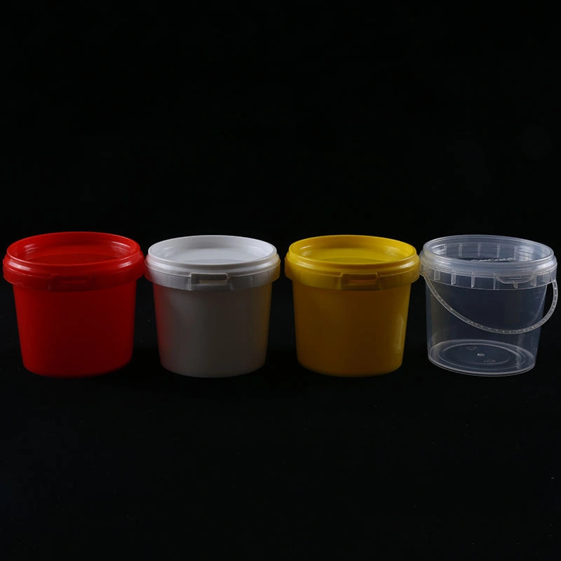 Custom Iml Printing Transparent Small Butter Ice Cream Candy Plastic Round Custom Printed Bucket with Lid