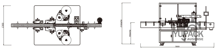 Self Adhesive Sticker Front &amp; Back Two Sides Labeling Machine for Olive Oil