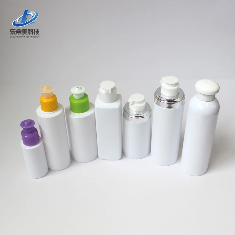 Plastic Bottle Cosmetic Package for Shampoo Bottle Cream Bottle Hand Sanitizer Bottle with Plastic Caps Aluminum Caps