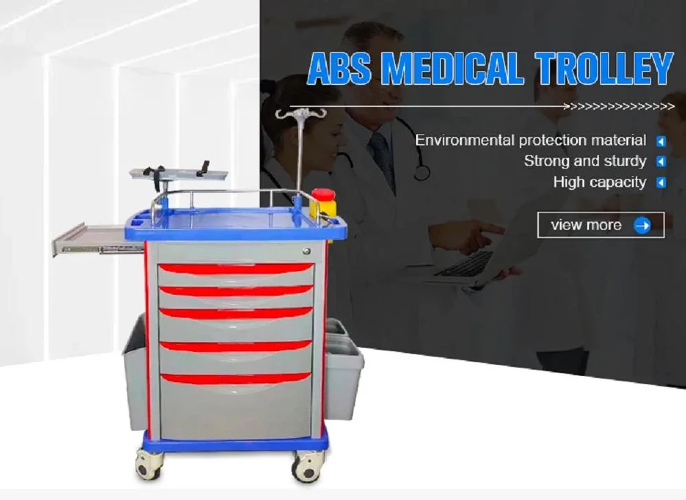 Rayman High Quality ABS Material Medical Cart for Hospital