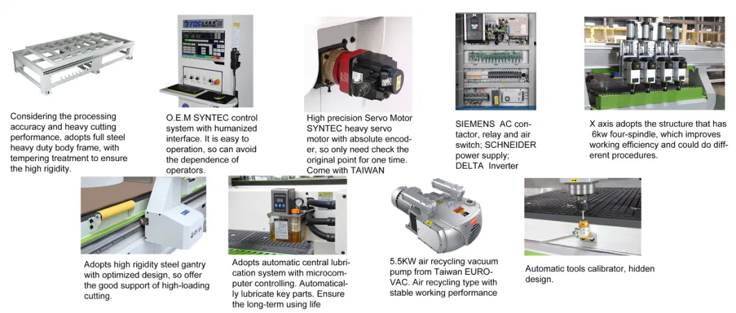 Woodworking Machine Heavy Duty CNC Nesting Router with 4 Procedures for Furniture Processing